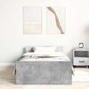 vidaXL Estrutura de cama 90x190 cm derivados de madeira cinza cimento
