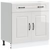 vidaXL Arm&aacute;rio de cozinha baixo Kalmar branco alto brilho