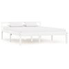 vidaXL Estrutura de cama 140x200 cm madeira pinho maci&ccedil;o branco