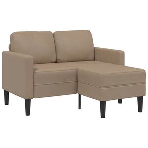 vidaXL Sof&aacute; 2 lugares com Chaise em L 125 cm couro artificial