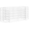 vidaXL Canteiro elevado/cesto gabi&atilde;o 120x50x50 cm ferro galvanizado