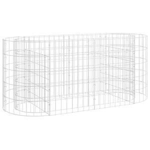 vidaXL Canteiro elevado/cesto gabi&atilde;o 120x50x50 cm ferro galvanizado