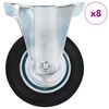 vidaXL 8 pcs rodas fixas 100 mm