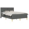 vidaXL Estrutura de cama com colch&atilde;o Cinzento-Escuro 120 x 200 cm