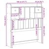 vidaXL Cabeceira com arruma&ccedil;&atilde;o 100 cm madeira de pinho maci&ccedil;a