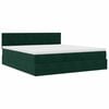vidaXL Estrutura de cama otomana com colch&atilde;o 160x200 cm verde escuro