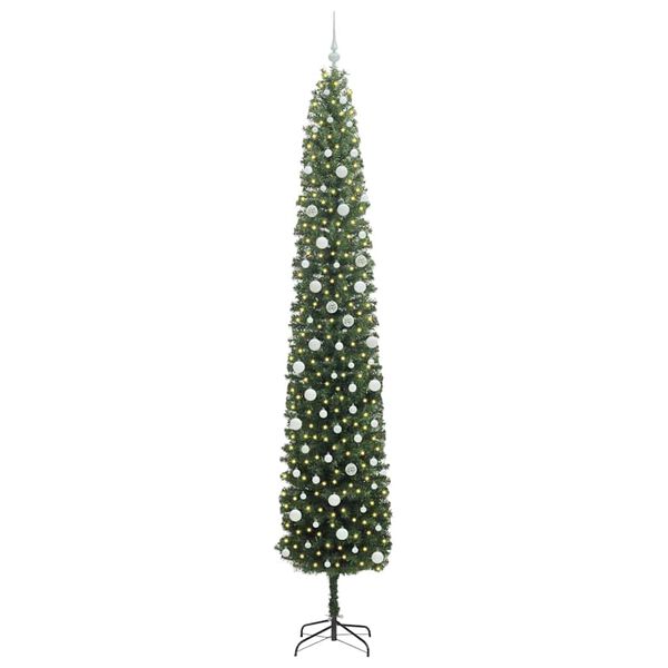 vidaXL &Aacute;rvore de Natal Artificial Verde 300 cm PVC e A&ccedil;o e Pl&aacute;stico