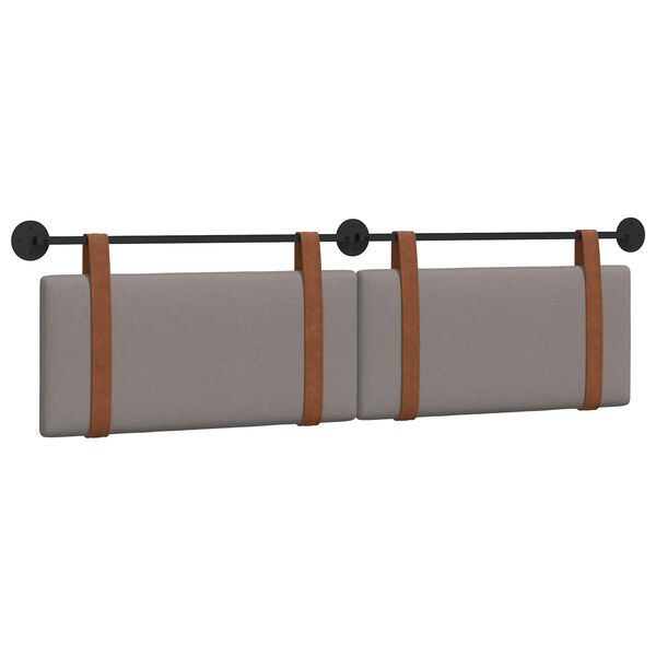 vidaXL Cabeceira Suspensa Liso Cinzento-acastanhado 170 x 55 x 5 cm