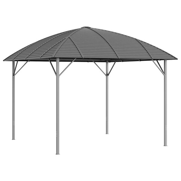 vidaXL Gazebo com telhado em arco 3x3 m antracite