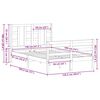 vidaXL Estrutura de cama de casal c/ cabeceira madeira maci&ccedil;a