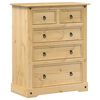 vidaXL Arm&aacute;rio com gavetas Corona 92x48x114 cm madeira de pinho maci&ccedil;a