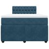 vidaXL Cama boxspring com colch&atilde;o 120x200 cm veludo azul