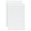 vidaXL Portas de arm&aacute;rio 2 pcs design de persiana pinho maci&ccedil;o branco