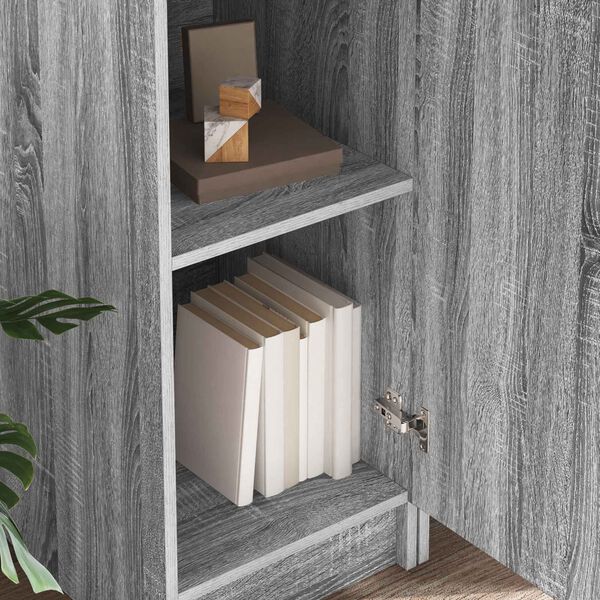 vidaXL Mesa 2 pcs Cinza Sonoma