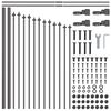 vidaXL Cerca para Jardim 3 pcs Cinzeto 170 x 140 cm Aço revestido a pó