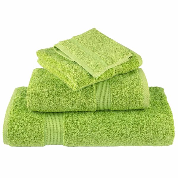 vidaXL Toalhas de bid&eacute; premium SOLUND 2pcs 30x50cm 600 gsm verde ma&ccedil;a