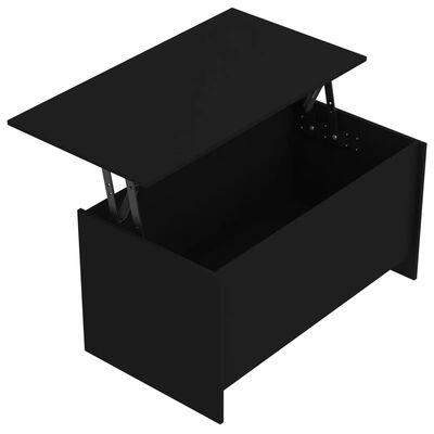 vidaXL Mesa de centro 102x55,5x52,5 cm madeira processada preto
