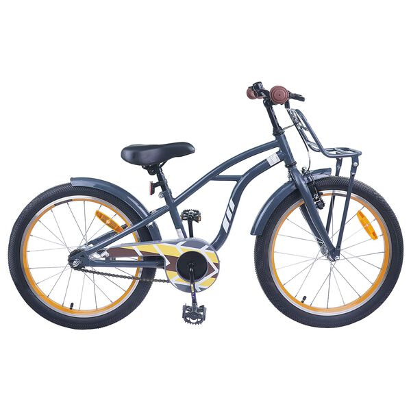 vidaXL Bicicleta Infantil 18 Polegadas para 5-7 anos Cinza Escuro