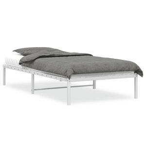 vidaXL Estrutura de cama 107x203 cm metal branco