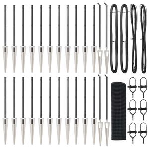 vidaXL Poste de Cerca Cinzento