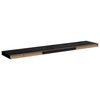 vidaXL Prateleiras de parede suspensas 4 pcs 120x23,5x3,8cm MDF preto