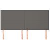 vidaXL Cabeceira Cinza 160x5x118/128 cm Couro Sint&eacute;tico