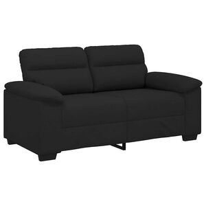 vidaXL Sof&aacute; de 2 lugares tecido 160x81x84 cm preto