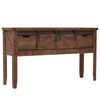 vidaXL Mesa consola madeira de abeto maci&ccedil;a 131x35,5x75 cm castanho