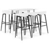 vidaXL 7 pcs conjunto de bar branco