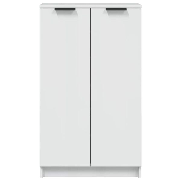 vidaXL Sapateira 59x35x100,5 cm derivados de madeira branco brilhante