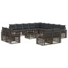 vidaXL Conjunto de Sof&aacute; de Jardim 14 unid. Cinza e Cinza Escuro