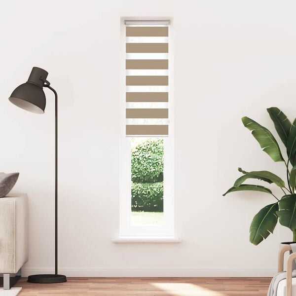 vidaXL Cortina de zebra 40x200 cm largura do tecido 35,9 cm poli&eacute;ster