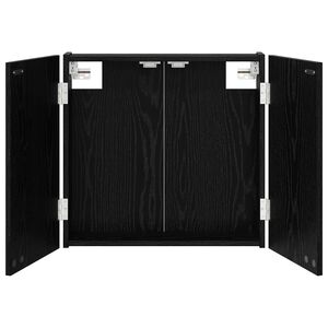 vidaXL Arm&aacute;rio para Dartboard Carvalho Preto 56 x 12 x 53,5 cm