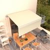 vidaXL Toldo retr&aacute;til autom&aacute;tico com estore 3,5x2,5 m cor creme