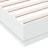 vidaXL Estrutura de cama com luzes LED 200x200 cm branco