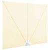 vidaXL Toldo lateral dobrável para terraço 400x200 cm creme