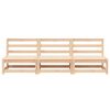 vidaXL Sofás sem apoio braços p/ jardim 3 pcs 70x70x67 cm pinho maciço