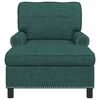 vidaXL Chaise Lounge com almofada Verde Escuro 91 x 157 x 91 cm tecido
