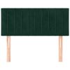vidaXL Cabeceira de cama veludo 80x5x78/88 cm verde-escuro