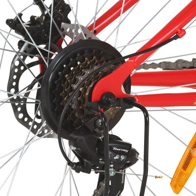 vidaXL Bicicleta de montanha 21 velocidades roda 36 cm vermelho