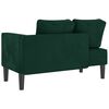 vidaXL Chaise longue com almofad&otilde;es veludo verde-escuro