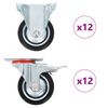 vidaXL 24 pcs Rodas 75 mm