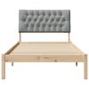 vidaXL Estrutura de Cama com Cabeceira Estofada Castanho 100 x 200 cm