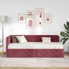 vidaXL Estrutura de Cama de Canto Vinho Vermelho 80 x 200 cm tecido