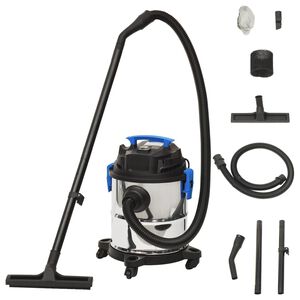 vidaXL Aspirador h&uacute;mido/seco 1200 W 20 L prateado