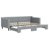 vidaXL Sof&aacute;-cama com gavet&atilde;o 80x200 cm tecido cinzento-claro