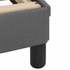 vidaXL Cama com colchão Hanko 90x200 cm tecido cinzento-escuro