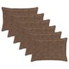 vidaXL Capa almofada 6 unid. HOUTEN Marrom Claro 40 x 60 cm