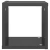 vidaXL Prateleiras parede forma de cubo 6 pcs 22x15x22 cm cinza brilh.