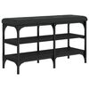 vidaXL Banco sapateira 82x32x47 cm derivados de madeira preto